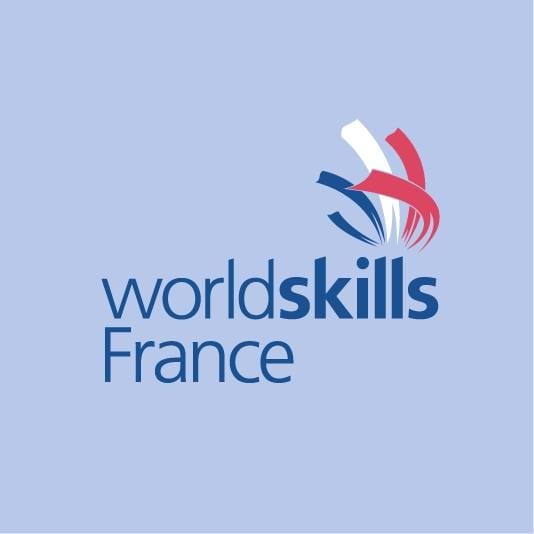 Logo de WorldSkills France, représentant l'excellence et la compétition dans les métiers techniques et artisanaux